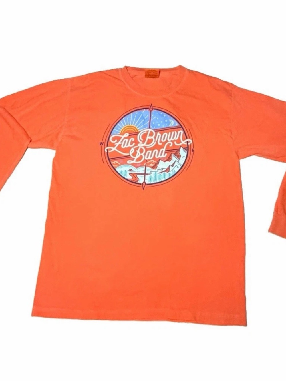 Comfort Colors Orange Long-Sleeve Zac Brown Band Tee